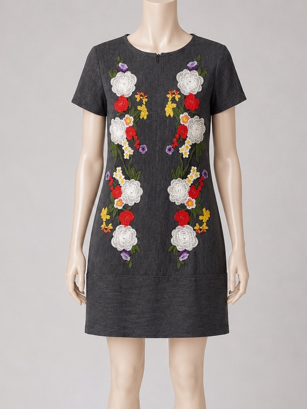 Nicole Miller Floral Embroidered Shift Dress 4